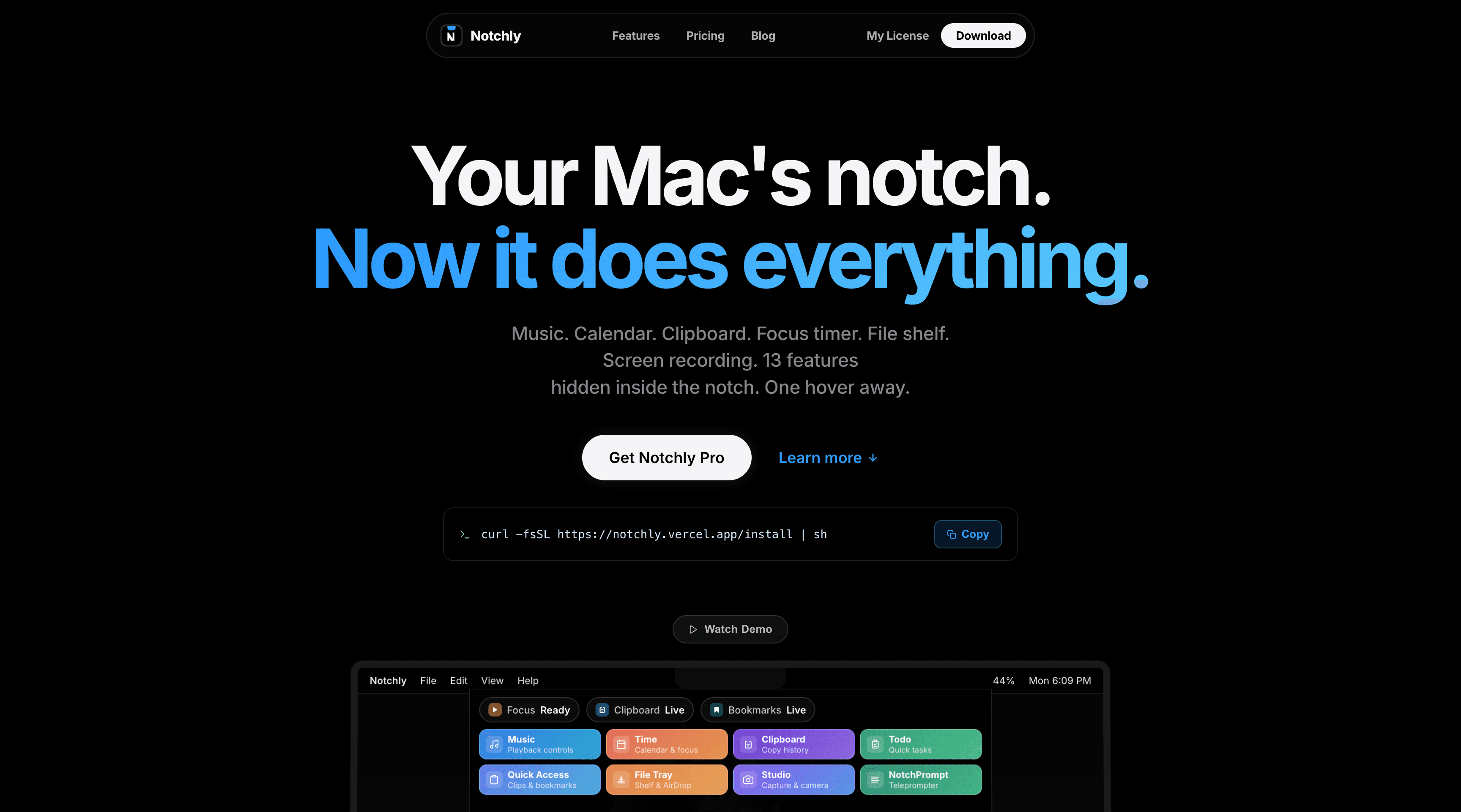 Notchly screenshot